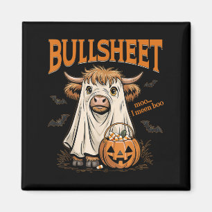 Moo... Boo Bullsheet Highland Koe Ghost Hal Magneet