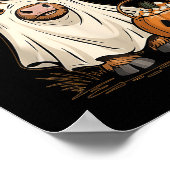 Moo... Boo Bullsheet Highland Koe Ghost Hal Poster (Hoek)
