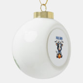 Moo Boo Halloween Koe Keramische Bal Ornament (Links)