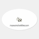 Moo Bumpersticker Ovale Sticker (Voorkant)