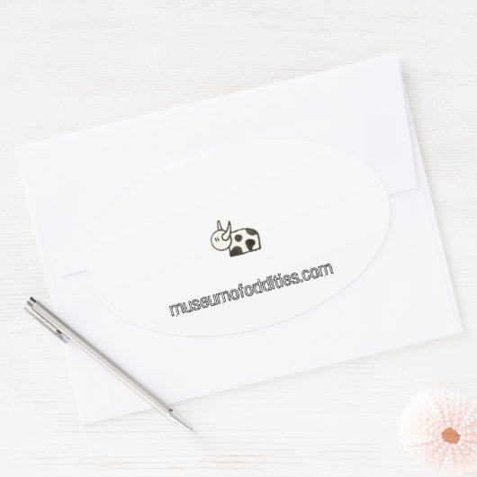 Moo Bumpersticker Ovale Sticker (Envelop)