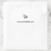 Moo Bumpersticker Ovale Sticker (Tas)