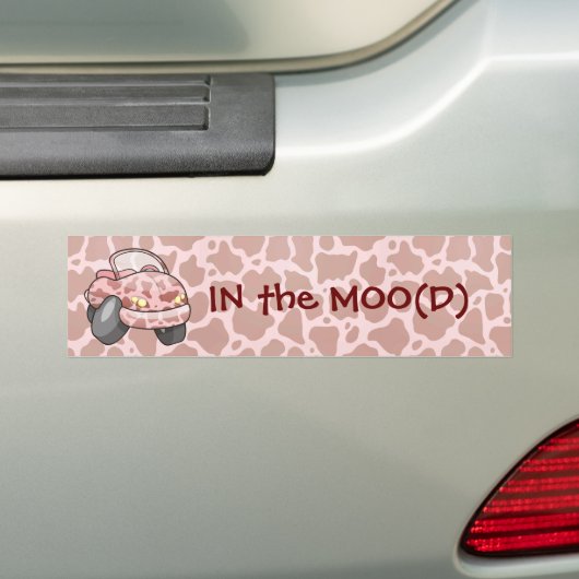 Moo Car Bumpersticker (Op auto)