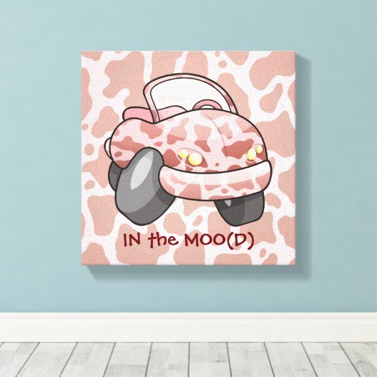 Moo Car Canvas Afdruk (Insitu (Houten vloer))