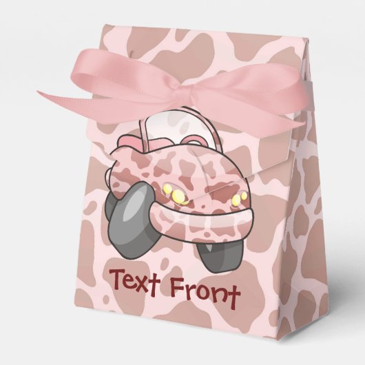 Moo Car Favor Box Bedankdoosjes (Voorkant Zijde)