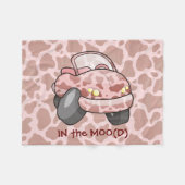 Moo Car Fleece Deken (Voorkant (Horizontaal))