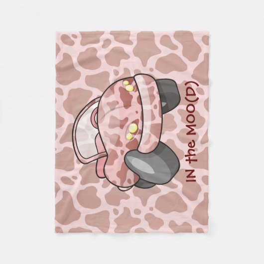 Moo Car Fleece Deken (Voorkant)