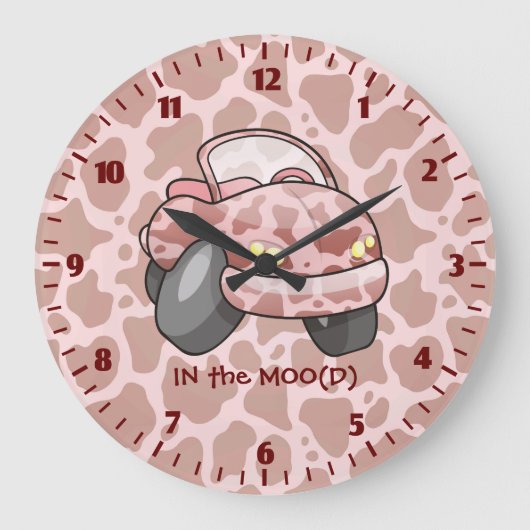 Moo Car Large Clock Grote Klok (Voorkant)