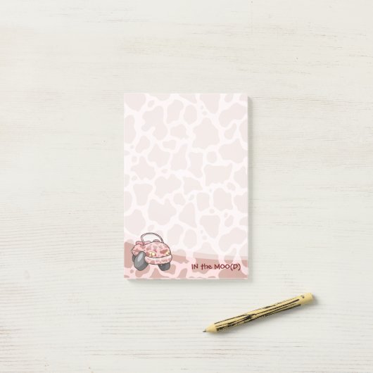Moo Car Post-it® Notes (Op bureau)