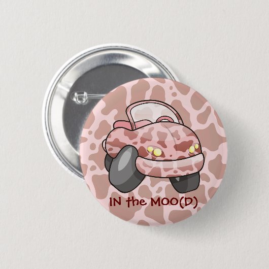 Moo Car Ronde Button 5,7 Cm (Voorkant /achterkant)