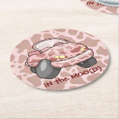 Moo Car Ronde Kartonnen Onderzetter (Gebogen)