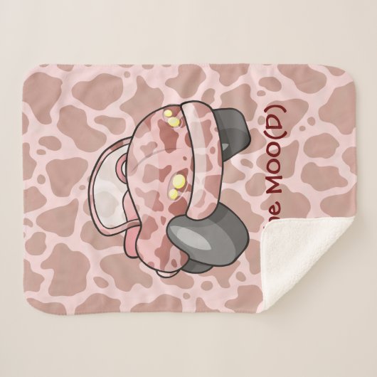 Moo Car Sherpa Deken (Voorkant (horizontaal))