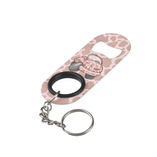 Moo Car Sleutelhanger Flessenopener (Achterkant Gekanteld)