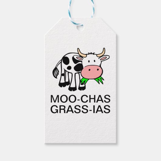 Moo-chas Grass-ias (Dank u) CadeauLabel (Voorkant)