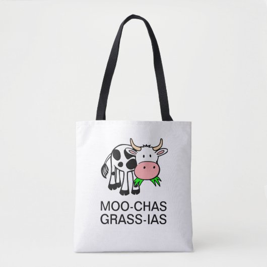Moo-chas Grass-ias (Muchas Gracias) Bag Tote Bag (Voorkant)
