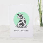 Moo-chas Grassy-ass punny thank you funny card Kaart (Voorkant)