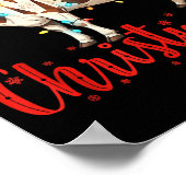 Moo Christmas Funny Cow Lovers Cattle Famer Farmin Poster (Hoek)