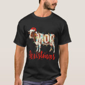 Moo Christmas Funny Cow Lovers Cattle Famer Farmin T-shirt (Voorkant)