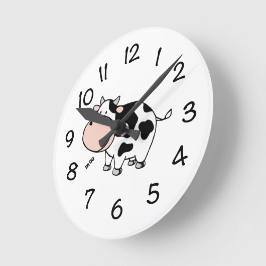 Moo Cow Clock Ronde Klok (Hoek)