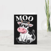 Moo Cow - Funny Farmer Cow For Men Women Kids Boys Kaart (Voorkant)
