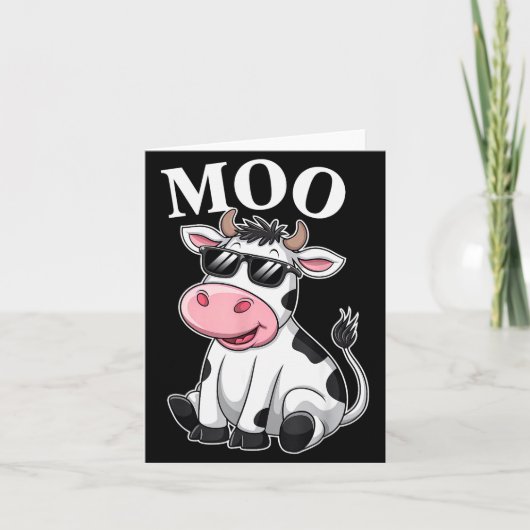 Moo Cow - Funny Farmer Cow For Men Women Kids Boys Kaart (Voorkant)