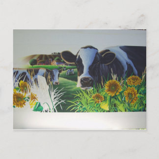 Moo Cow met SunFlowers Briefkaart
