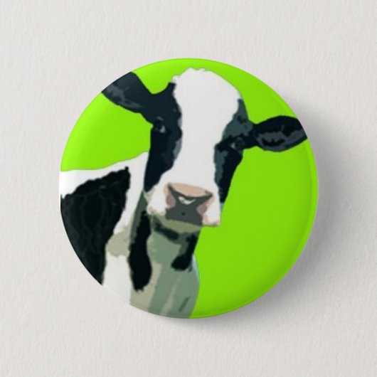 Moo Cow. Ronde Button 5,7 Cm (Voorkant)