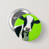 Moo Cow. Ronde Button 5,7 Cm (Voorkant /achterkant)