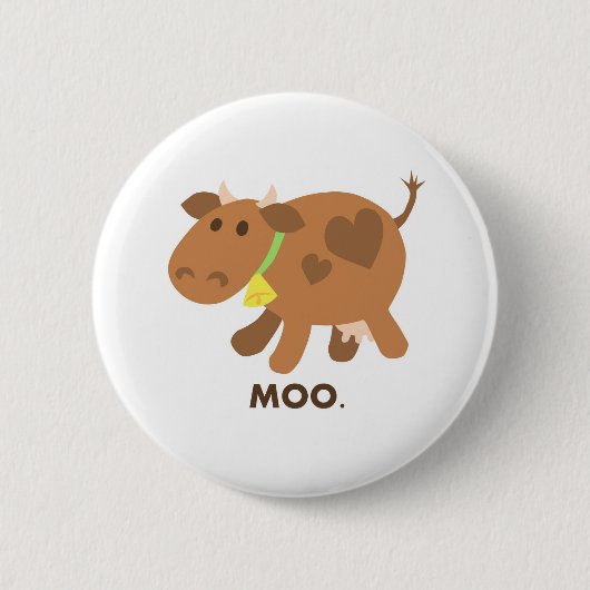 Moo Cow Ronde Button 5,7 Cm (Voorkant)