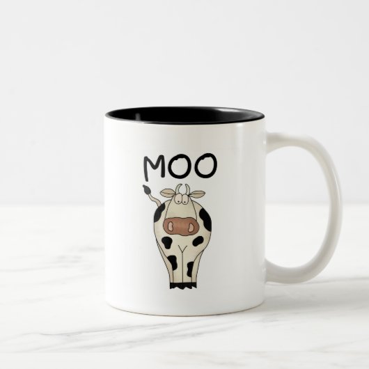 Moo Cow Tshirts en Gifts Tweekleurige Koffiemok (Rechts)