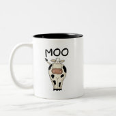 Moo Cow Tshirts en Gifts Tweekleurige Koffiemok (Links)
