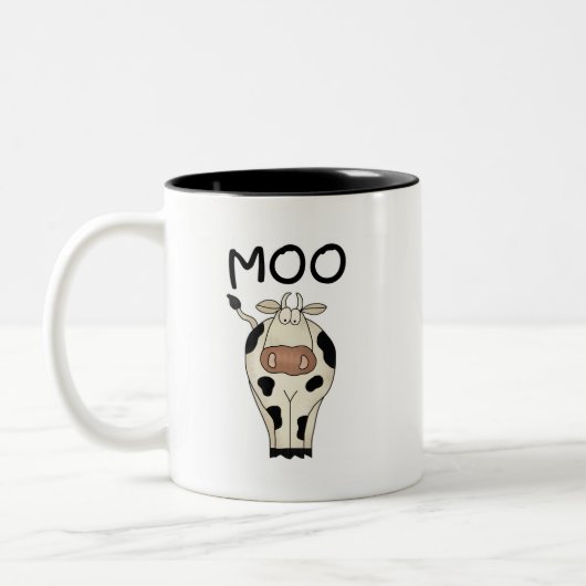 Moo Cow Tshirts en Gifts Tweekleurige Koffiemok (Links)