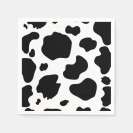 Moo Cow Vlekken Print Zwart & Wit Verjaardagsfeest Servet