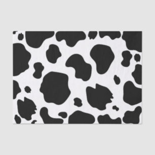 Moo Cow Vlekken Print Zwart & Wit Verjaardagsfeest Tissuepapier