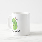 Moo-cumber Funny Veggie Cucumber Pun Koffiemok (Voorkant links)