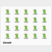 Moo-cumber Funny Veggie Cucumber Pun Ronde Sticker (Vel)