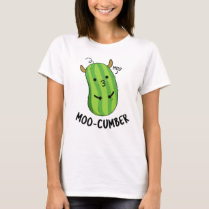 Moo-cumber Funny Veggie Cucumber Pun T-shirt