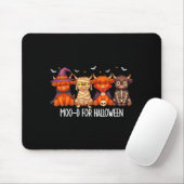 Moo-d For Halloween Boo Ghost Highland Cow Hallowe Muismat (Met muis)