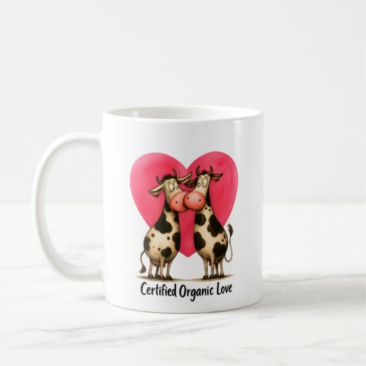 🐄 Moo-d for Love – “Certified Organic Love” Mug Koffiemok (Links)