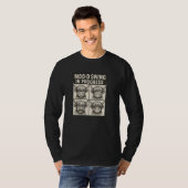 Moo d Swing in Progress Grappige Koe Pun T-shirt (Voorkant volledig)