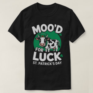Moo’d voor Geluk – Grappige Koe St. Patrick’s Day T-shirt