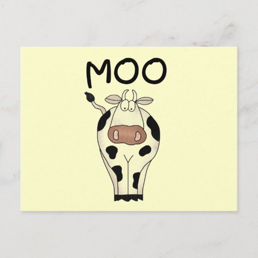 Moo de T-shirts en de Giften van de Koe Briefkaart (Voorkant)