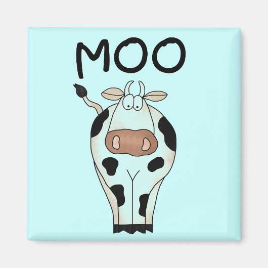 Moo de T-shirts en de Giften van de Koe Magneet (Voorkant)