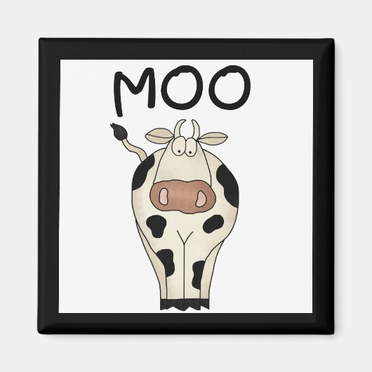 Moo de T-shirts en de Giften van de Koe Magneet (Voorkant)