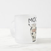 Moo de T-shirts en de Giften van de Koe Matglas Koffiemok (Voorkant links)