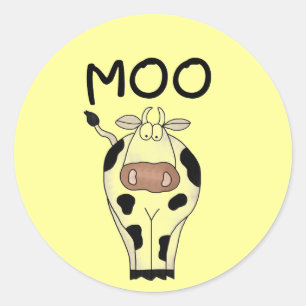 Moo de T-shirts en de Giften van de Koe Ronde Sticker