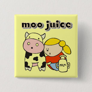 Moo de T-shirts en de Giften van het Sap Vierkante Button 5,1 Cm