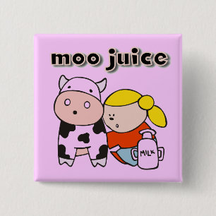 Moo de T-shirts en de Giften van het Sap Vierkante Button 5,1 Cm