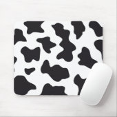 MOO de Zwart-witte Giften van de Druk van het Muismat (Met muis)