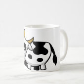 Moo de zwarte en witte koe koffiemok (Voorkant rechts)